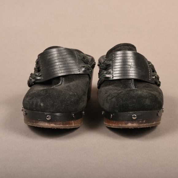 JOHNSTON & MURPHY Womens Leather Braided Clogs - Picture 9 of 10